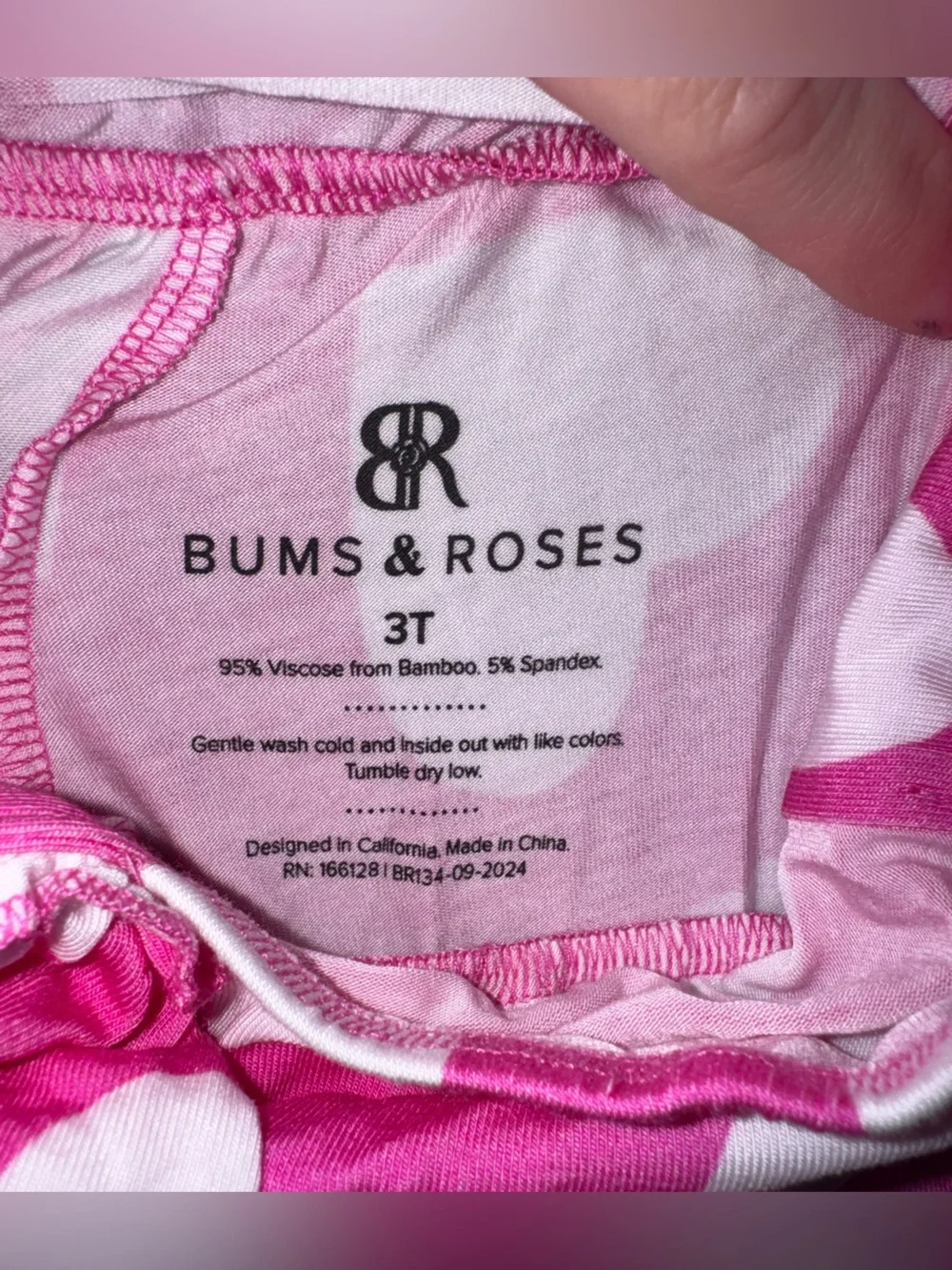 Bums & Roses 3T Hot Pink Hearts Flare Leg Romper Bamboo Retired Drop